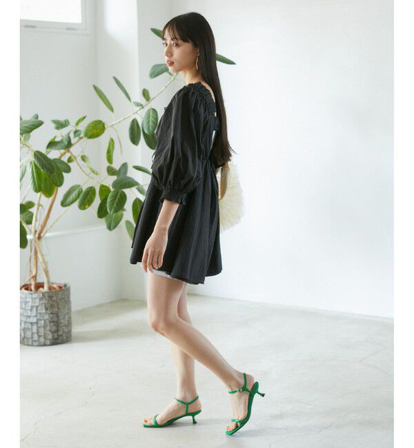 VIS「パフスリーブナイロンチュニックブラウス」|シャツ・ブラウス|