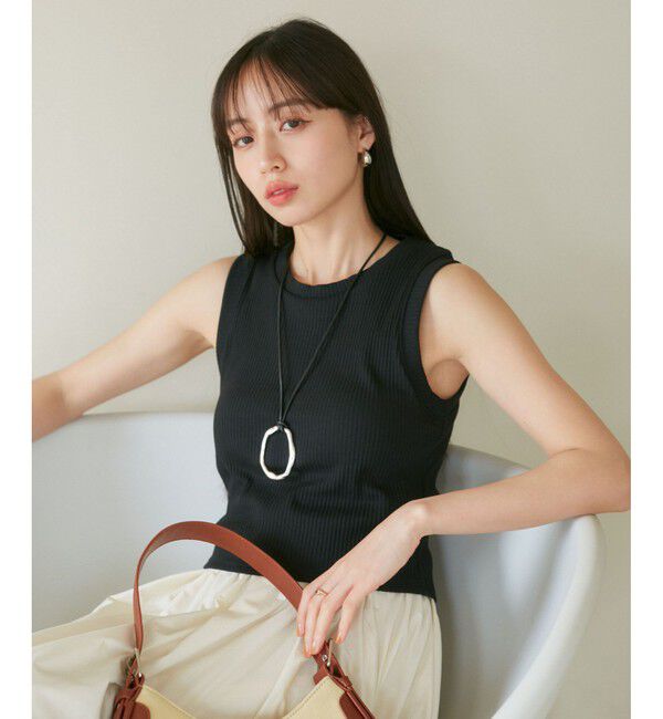 VIS「カップ付きアメスリタンク」|タンクトップ|ブラック(01)