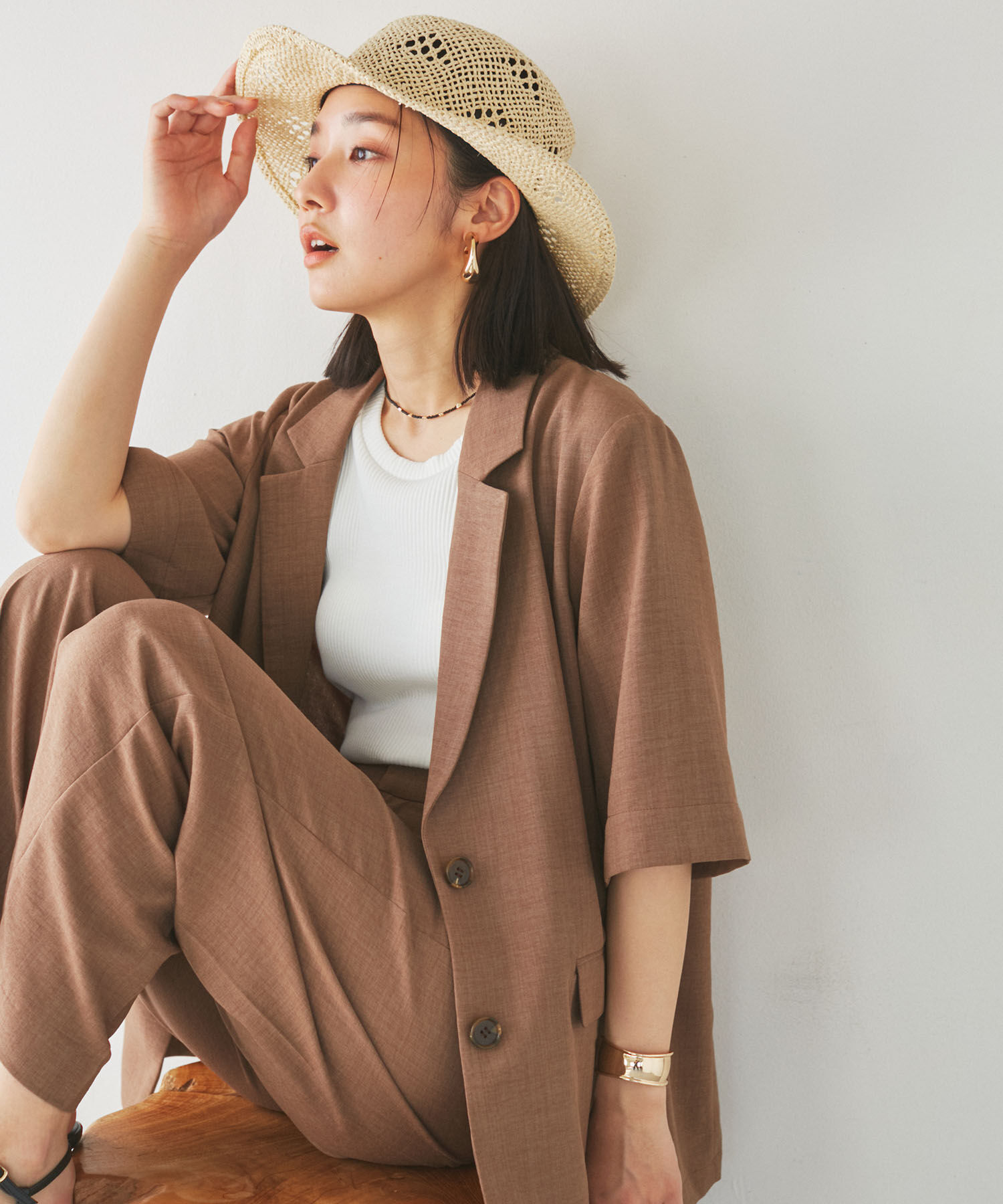 VIS「トライアングルメッシュ雑材ハット」|ハット|