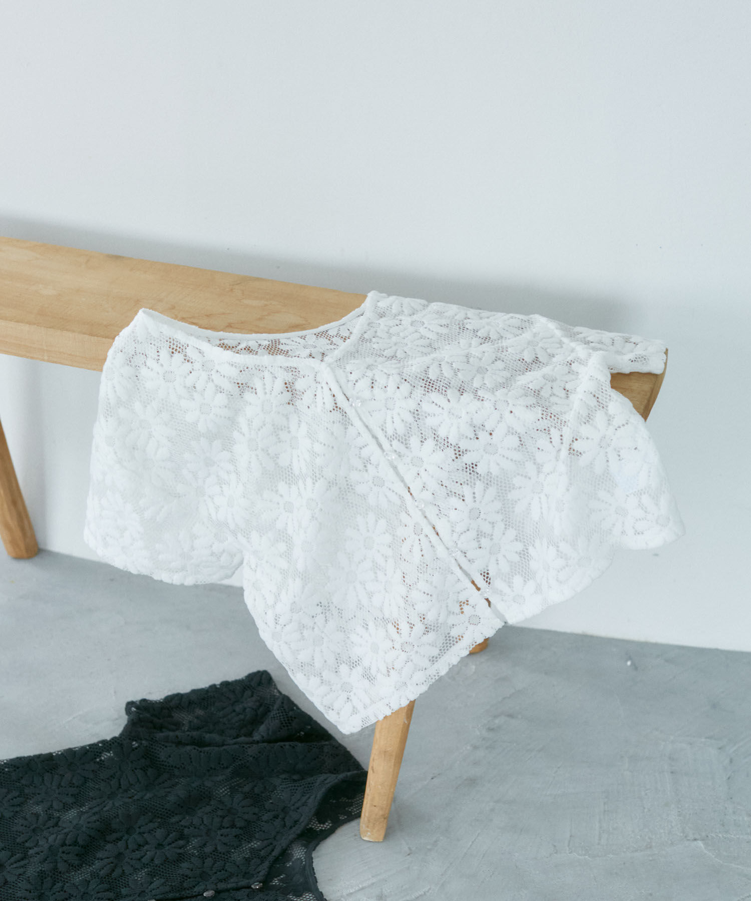 VIS「【前後2WAY】フラワーレースブラウス【洗える】」|シャツ・ブラウス|