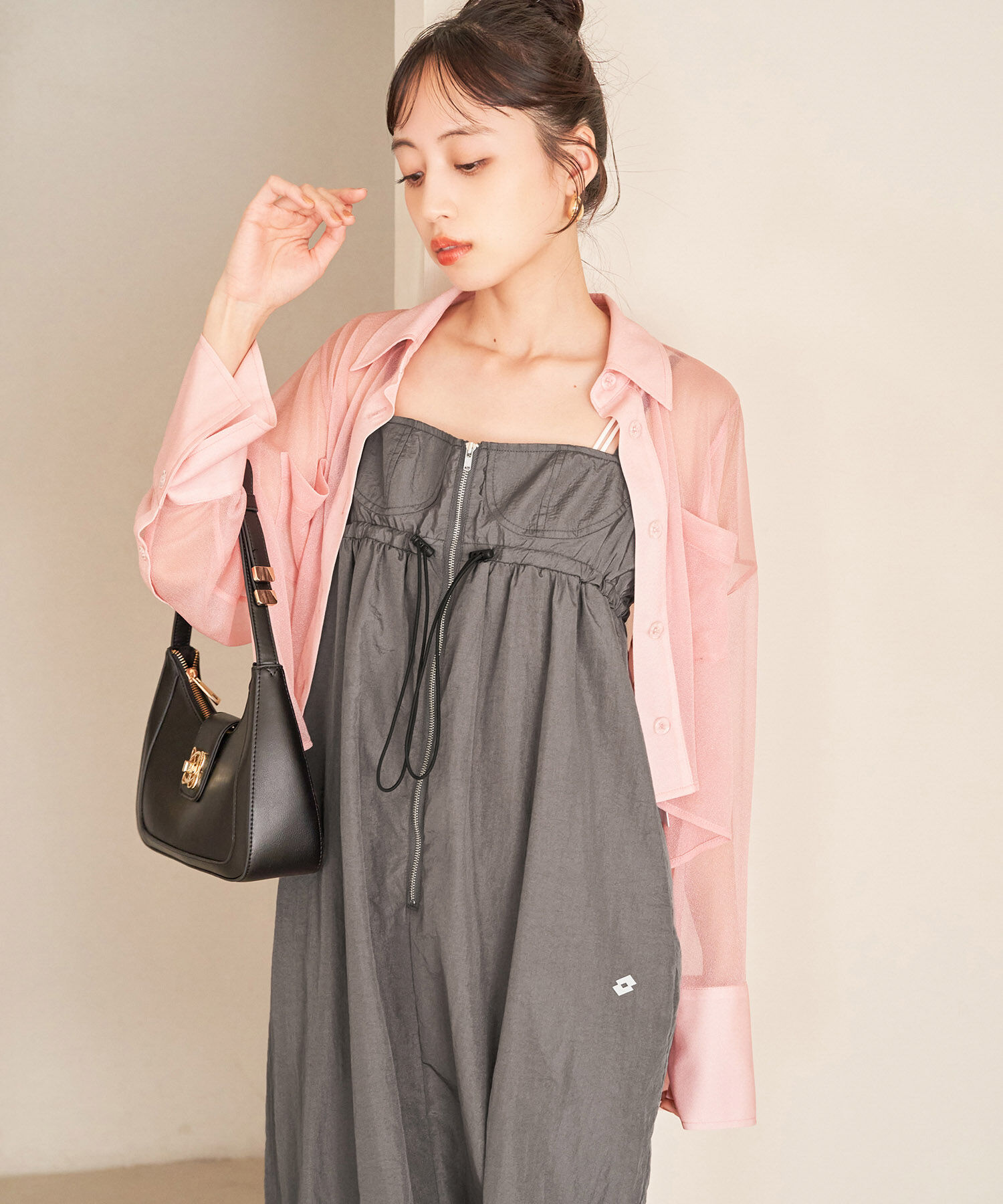 VIS「【Lottoコラボ】ナイロンバルーンキャミワンピース」|ワンピース|