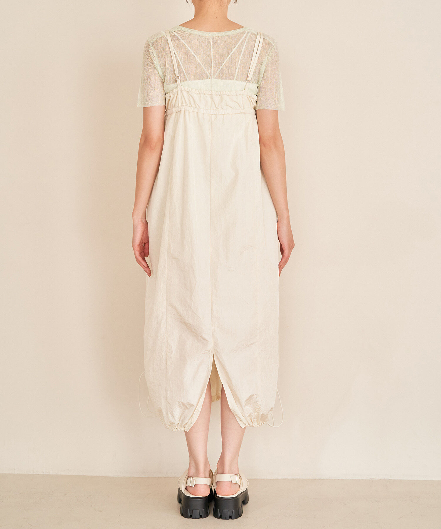 VIS「【Lottoコラボ】ナイロンバルーンキャミワンピース」|ワンピース|