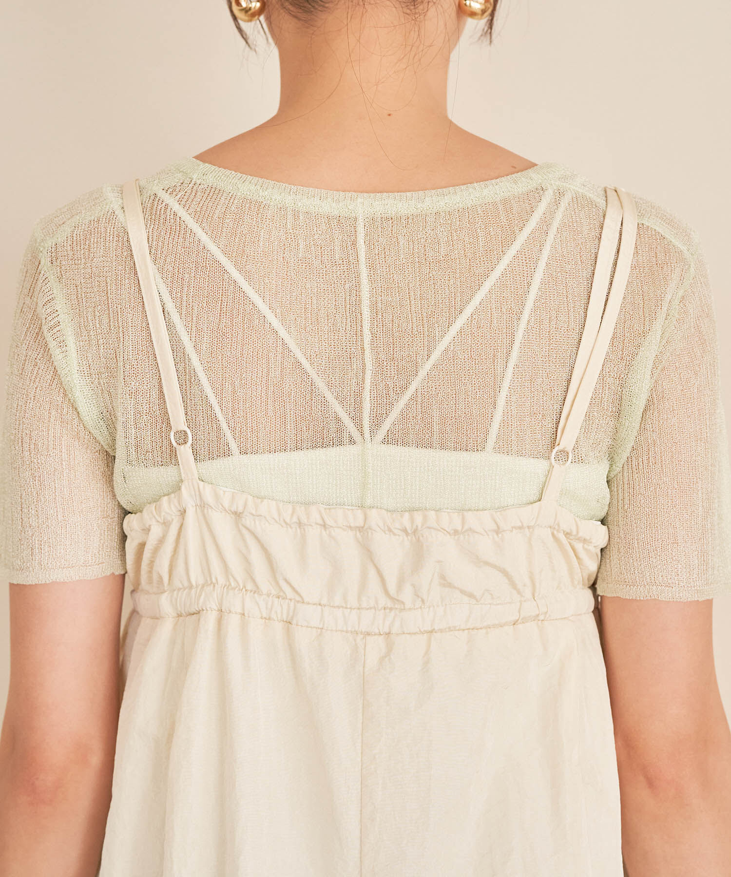 VIS「【Lottoコラボ】ナイロンバルーンキャミワンピース」|ワンピース|