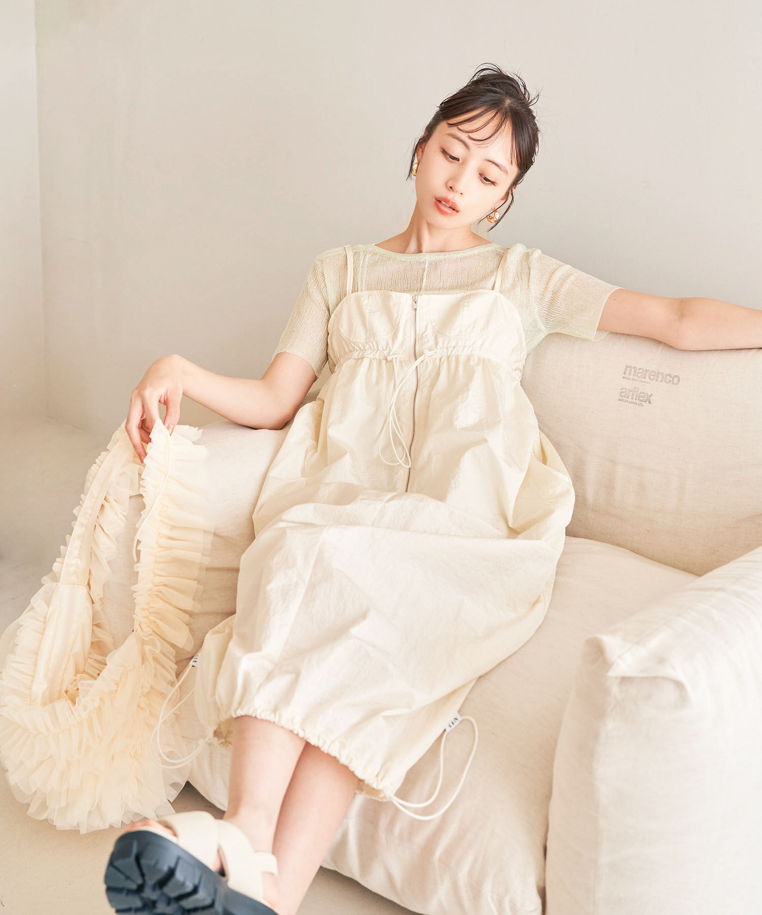 VIS「【Lottoコラボ】ナイロンバルーンキャミワンピース」|ワンピース|キナリ系(17)