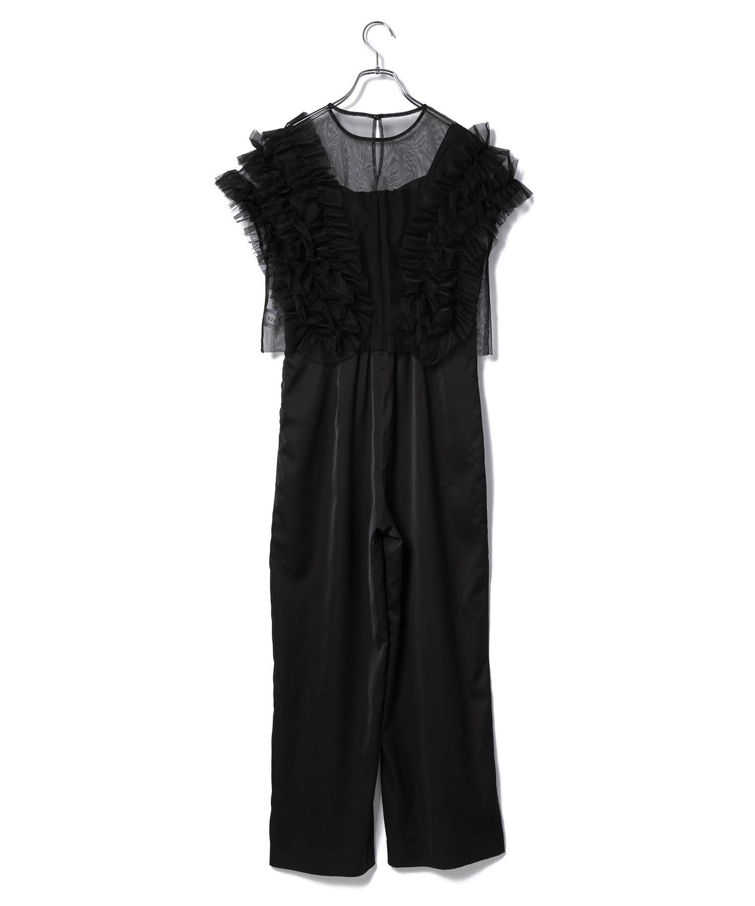 VIS「【VISDRESS】チュールフリルセットオールインワン【低身長向けサイズ有】」|オールインワン|