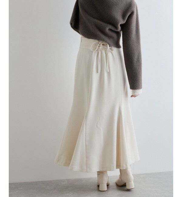 VIS「美easyウーリッシュバックレースアップマーメイドSK」|スカート|
