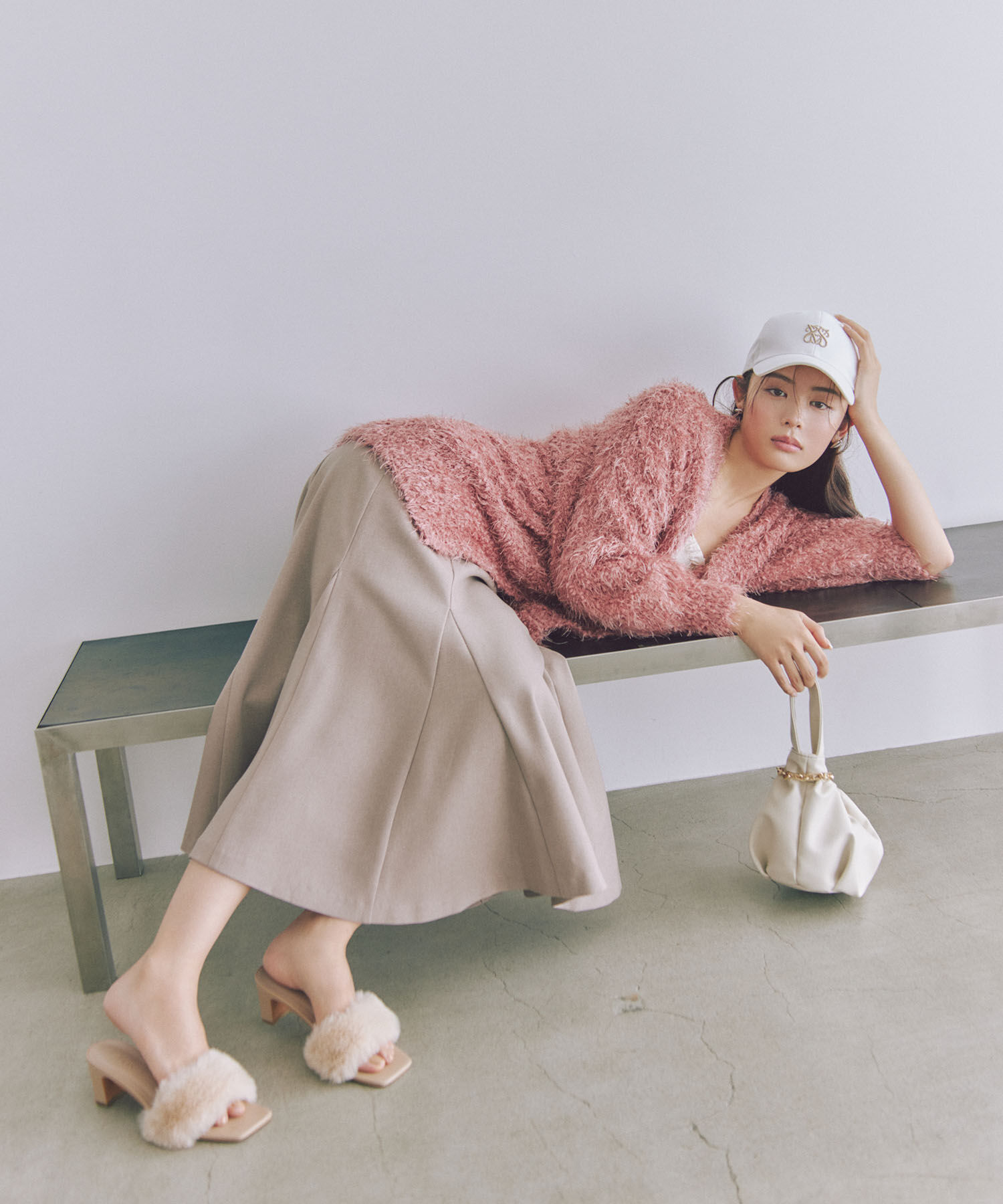 VIS「美easyウーリッシュバックレースアップマーメイドSK」|スカート|