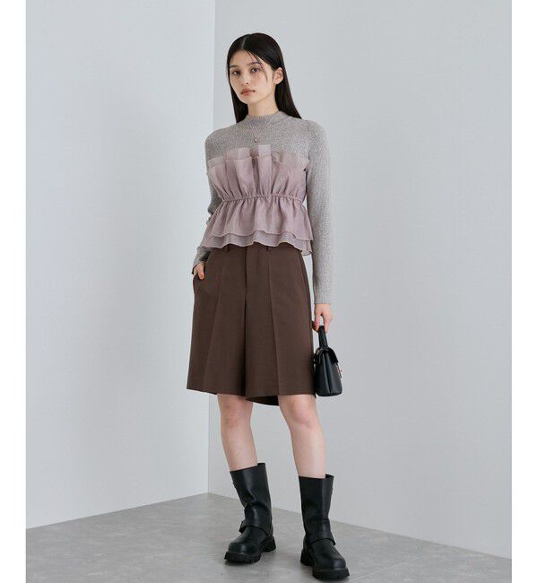 VIS「旬なレイヤードスタイルが叶う！ビスチェドッキングニット/洗える」|ニット・セーター|