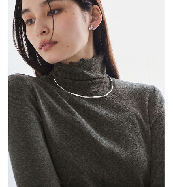 VIS「【静電気防止/洗える 】ハイネック裏起毛テレコカットソー」|Tシャツ・カットソー|