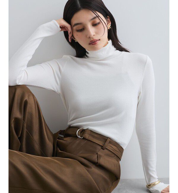 VIS「【静電気防止/洗える 】ハイネック裏起毛テレコカットソー」|Tシャツ・カットソー|オフサブ