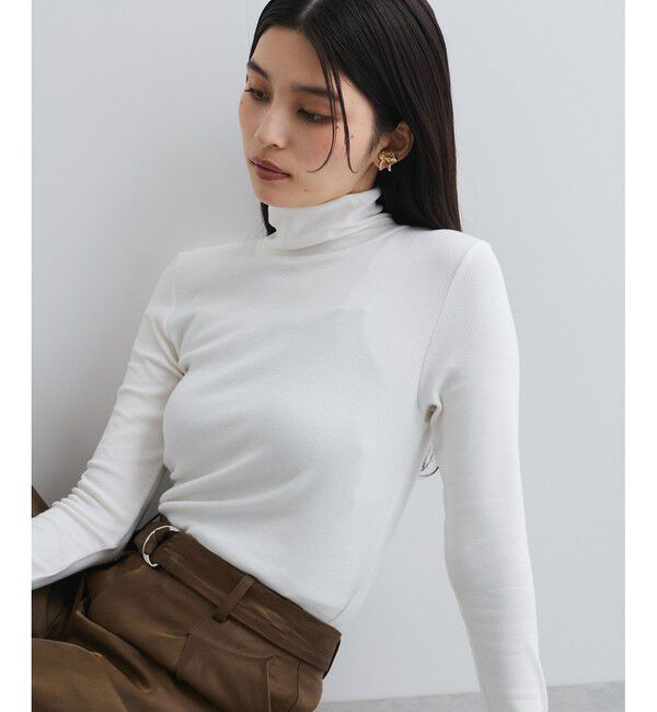 VIS「【静電気防止/洗える 】ハイネック裏起毛テレコカットソー」|Tシャツ・カットソー|