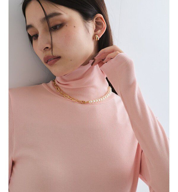 VIS「【静電気防止/洗える 】ハイネック裏起毛テレコカットソー」|Tシャツ・カットソー|