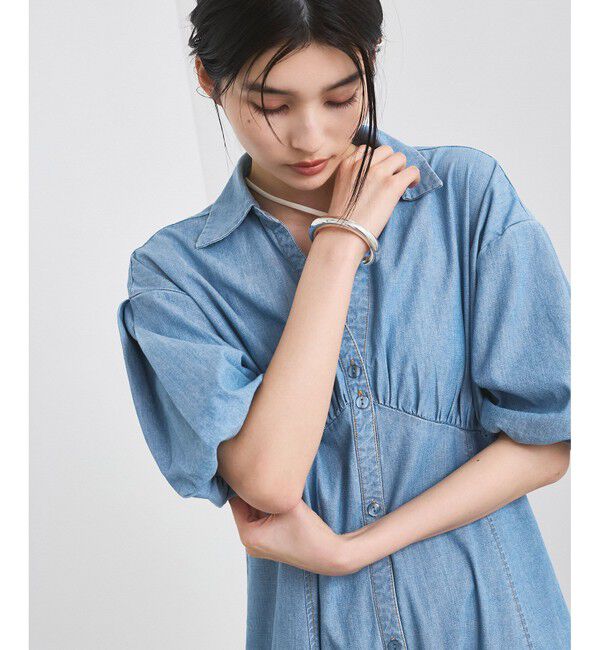 VIS「バルーンスリーブデニムワンピース」|ワンピース|