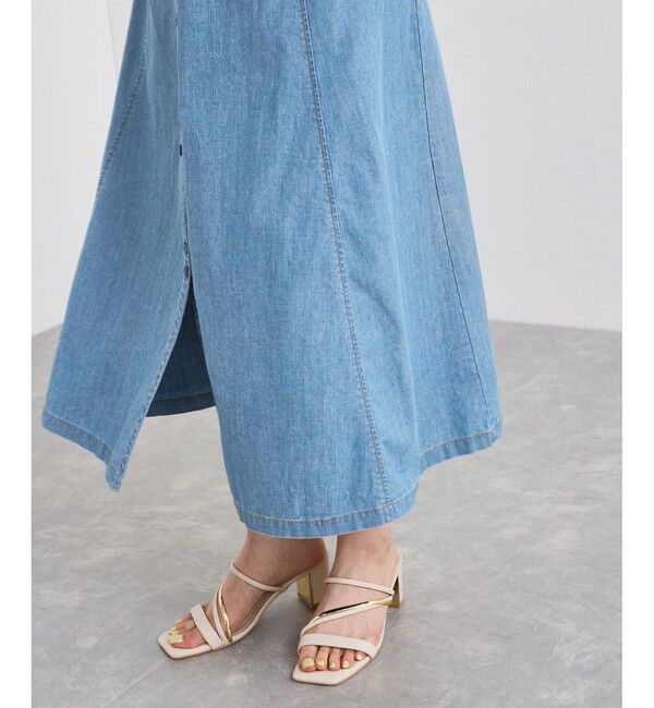 VIS「バルーンスリーブデニムワンピース」|ワンピース|