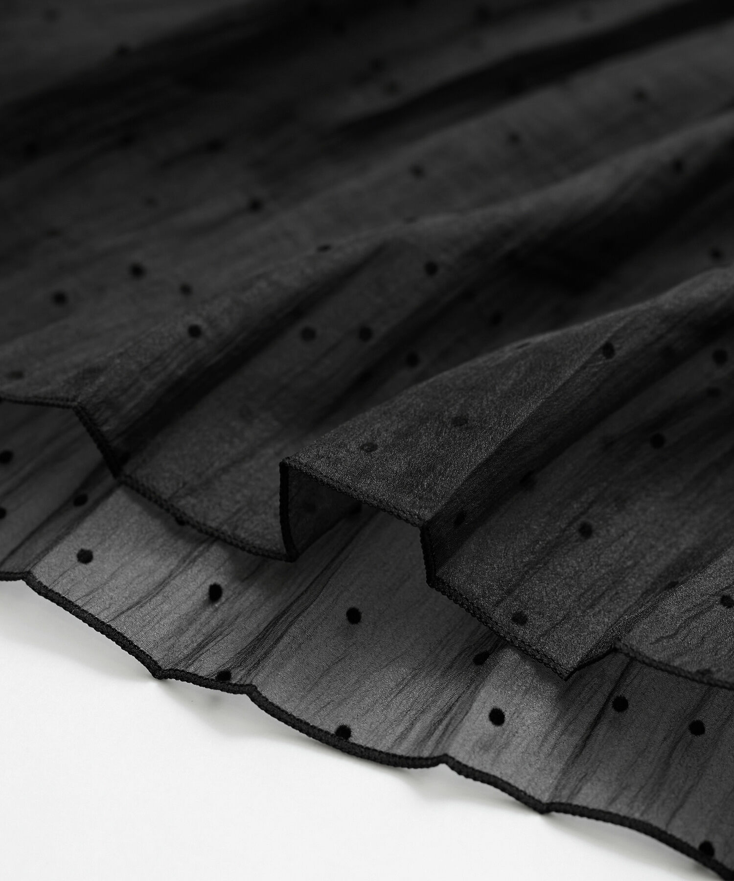 Rope&rsquo;Picnic「着丈が選べるペーパーライクドットティアードスカート」|スカート|