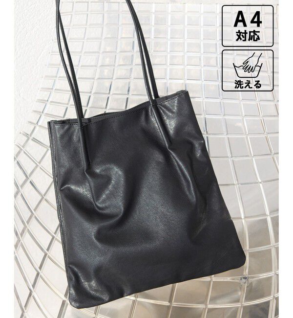 ROPE PICNIC PASSAGE「【A4対応・洗える】3層ミドルトートバッグ/通勤対応・新色追加」|トートバッグ|ブラック(01)