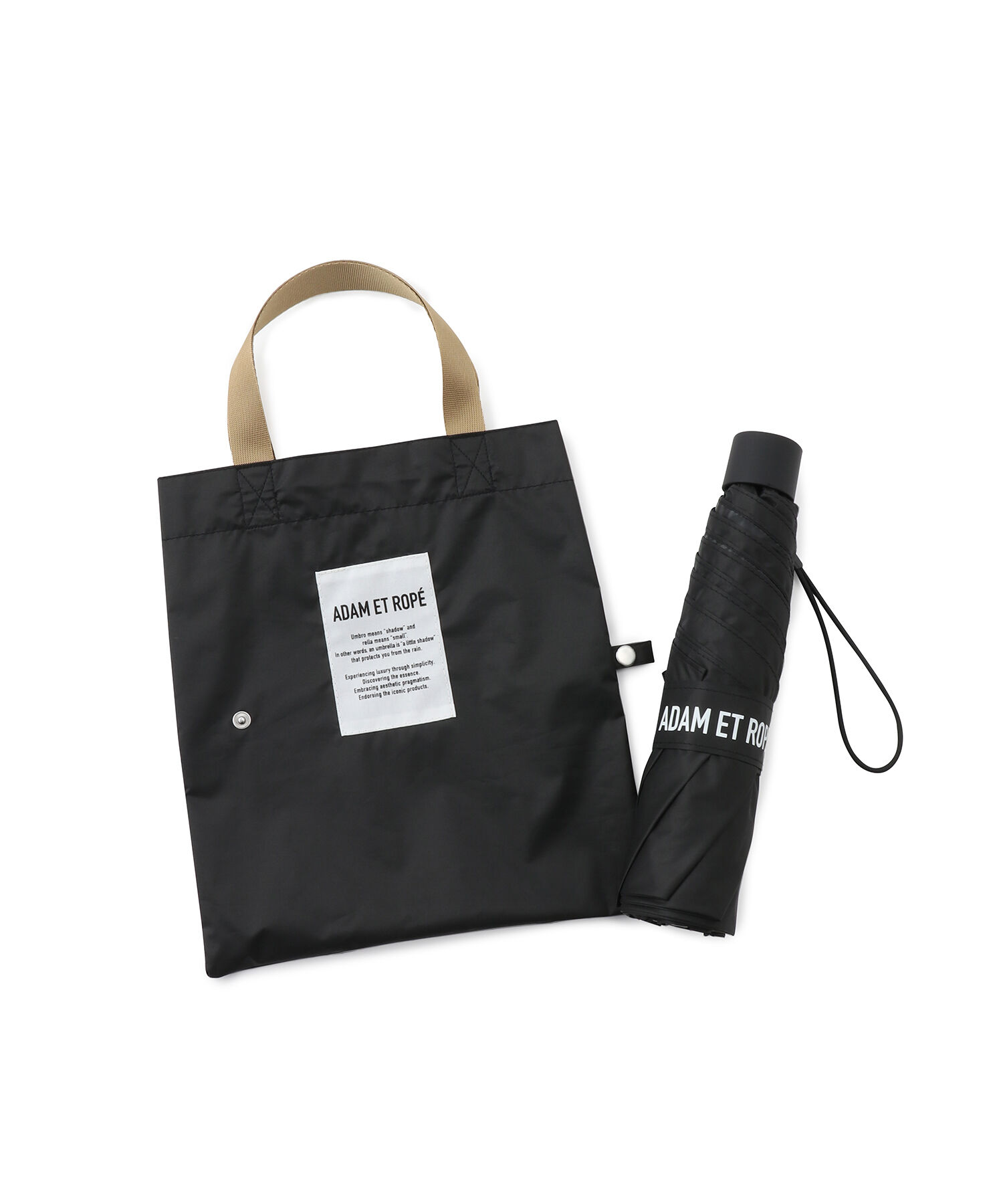 ADAM ET ROPE'「CORTED UMBRELLA 53 with tote」|傘|