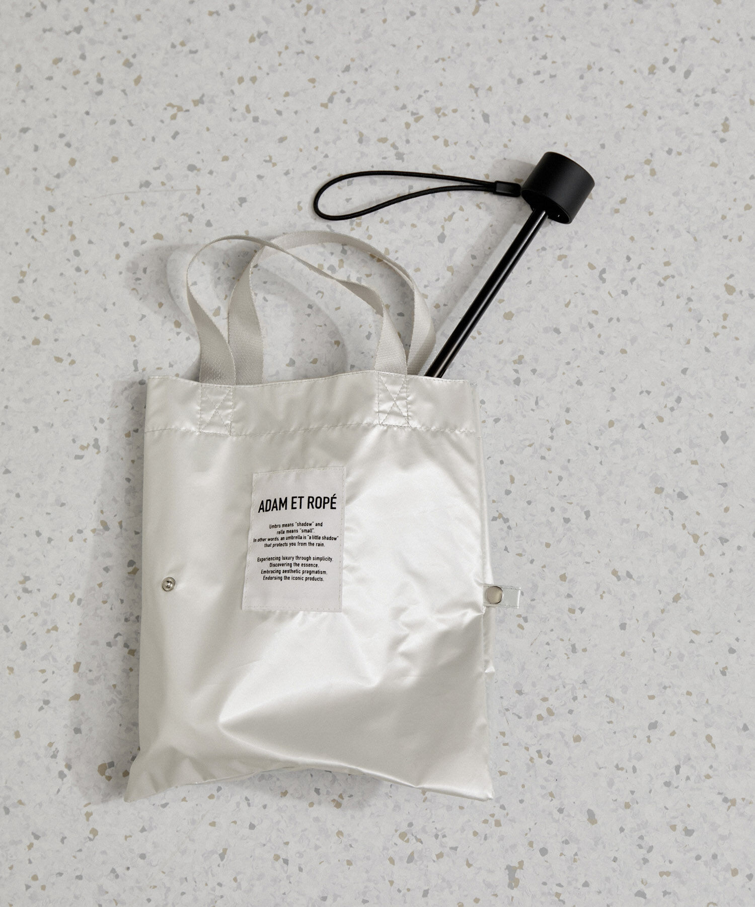 ADAM ET ROPE'「CORTED UMBRELLA 53 with tote」|傘|ホワイト系(11)