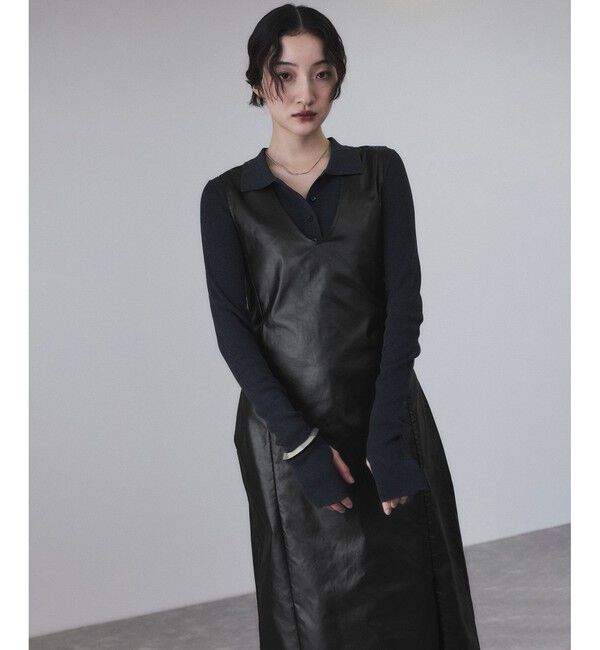 ADAM ET ROPE'「スリットジャンパースカート」|ワンピース|