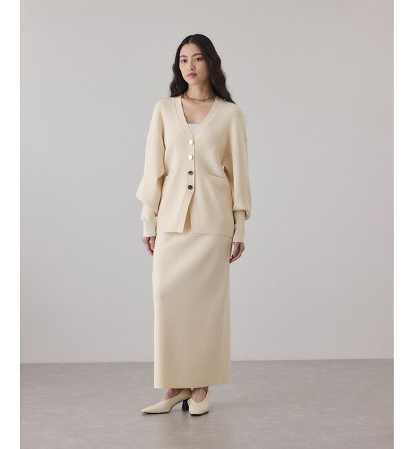 ADAM ET ROPE'「【サステナブル】ニットストレートスカート」|スカート|