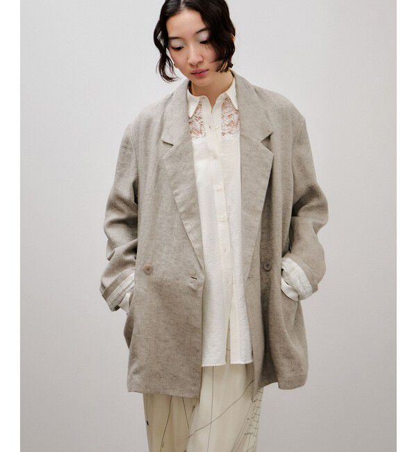 ADAM ET ROPE'「リネンジャケット」|テーラードジャケット|