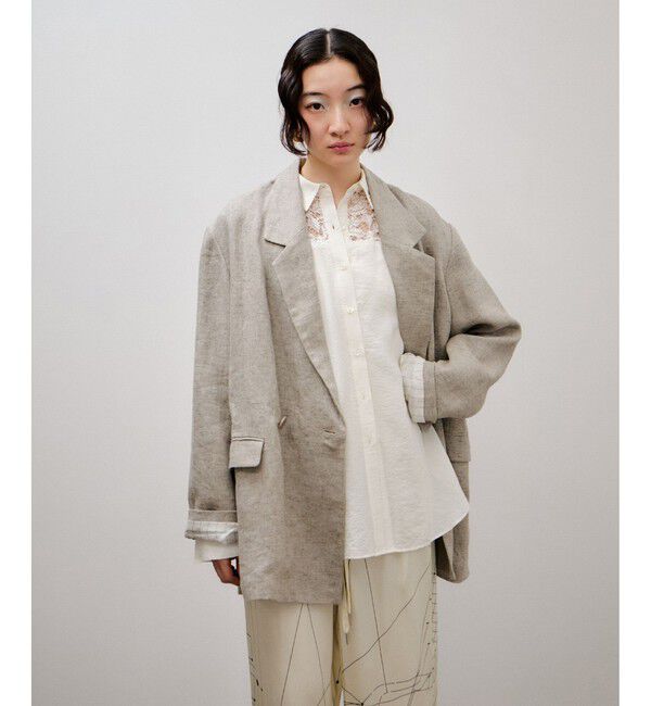 ADAM ET ROPE'「リネンジャケット」|テーラードジャケット|