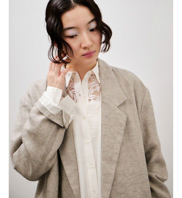 ADAM ET ROPE'「リネンジャケット」|テーラードジャケット|