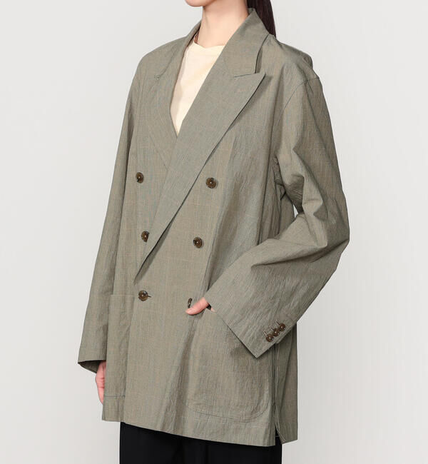  「CHEMISE D'ADAM | 〈別注〉コットン ダブルブレスト シャツジャケット WOMEN」|テーラードジャケット|