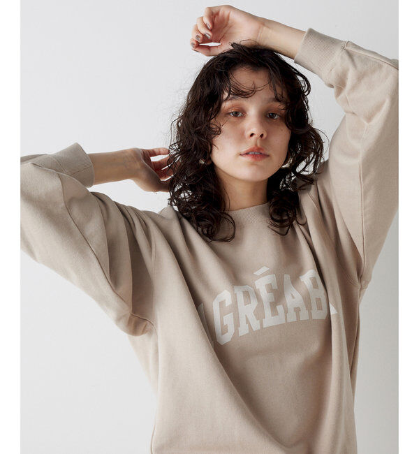 THE PAUSE「【THE PAUSE】ロゴスウェットプルオーバー」|Tシャツ・カットソー|ベージュ