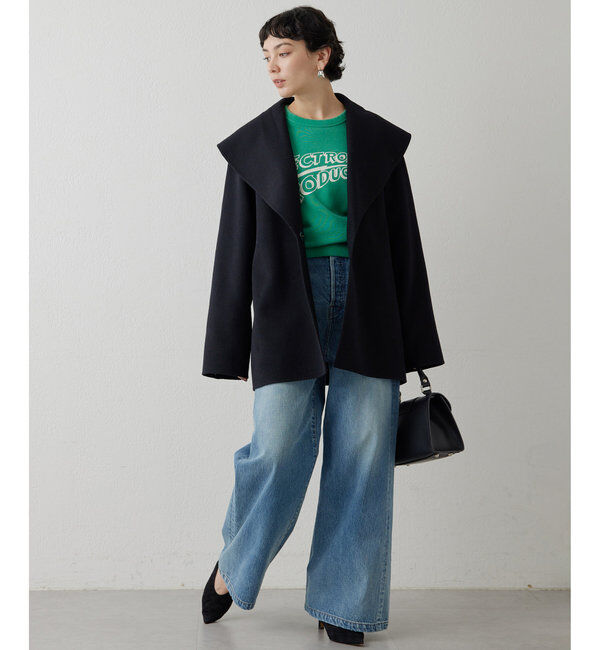  「ワイドフレアデニムパンツ」|チノ|