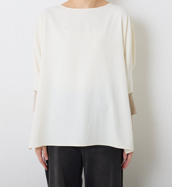  「ジャージ袖リブブラウス」|シャツ・ブラウス|