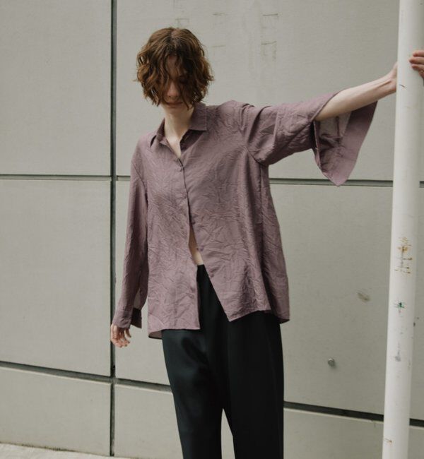  「【CEPIE./セピエ】リンクルシャツ」|シャツ・ブラウス|ピンク