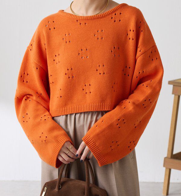  「透かし編みCニット」|ニット・セーター|