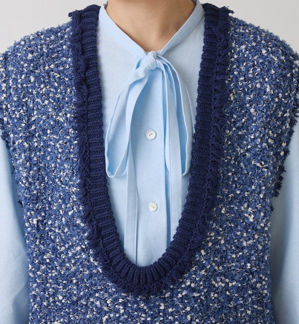  「ツイードライクニットベスト」|ニット・セーター|