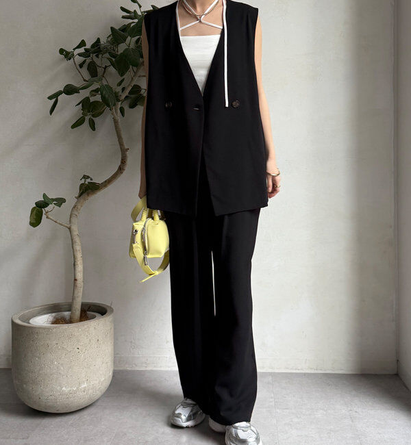  「接触冷感ワイドパンツ」|チノ|