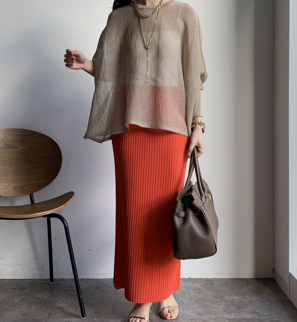  「ストローヤーンポンチョニット」|ニット・セーター|