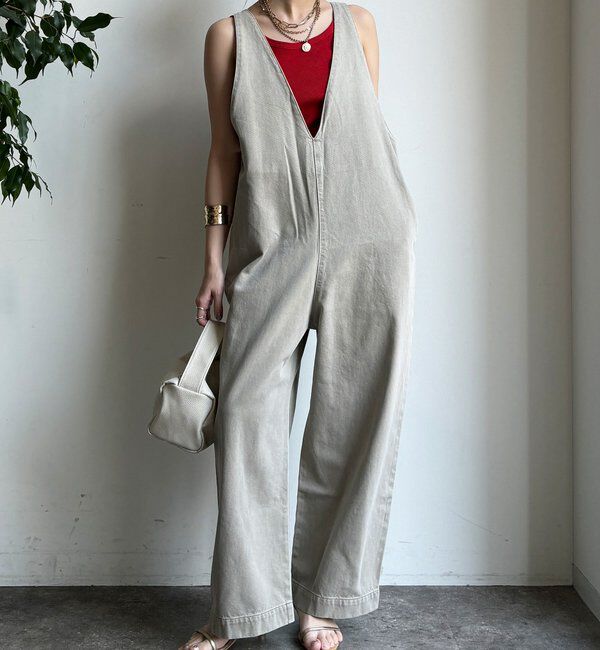  「【WEB限定】深Vサロペット」|ワンピース|