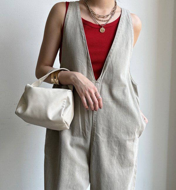  「【WEB限定】深Vサロペット」|ワンピース|