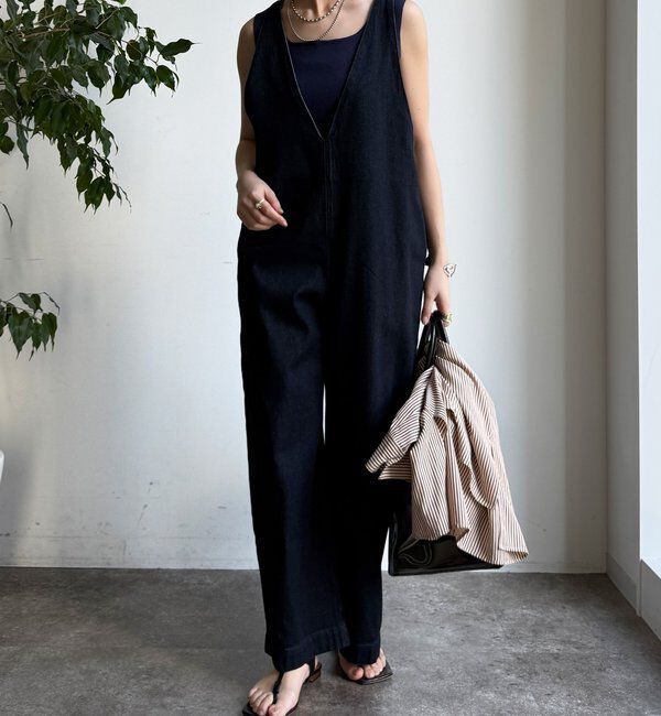  「【WEB限定】深Vサロペット」|ワンピース|