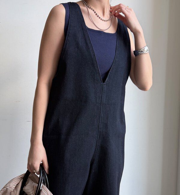  「【WEB限定】深Vサロペット」|ワンピース|