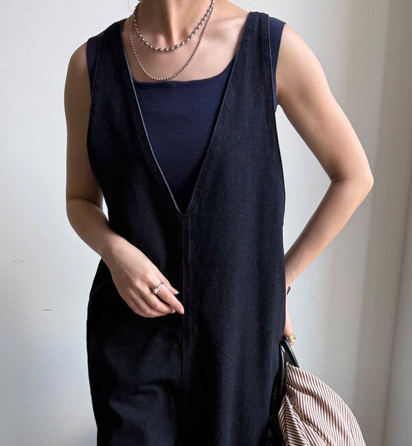  「【WEB限定】深Vサロペット」|ワンピース|