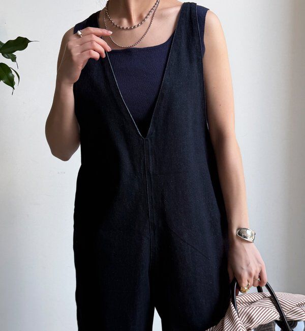  「【WEB限定】深Vサロペット」|ワンピース|