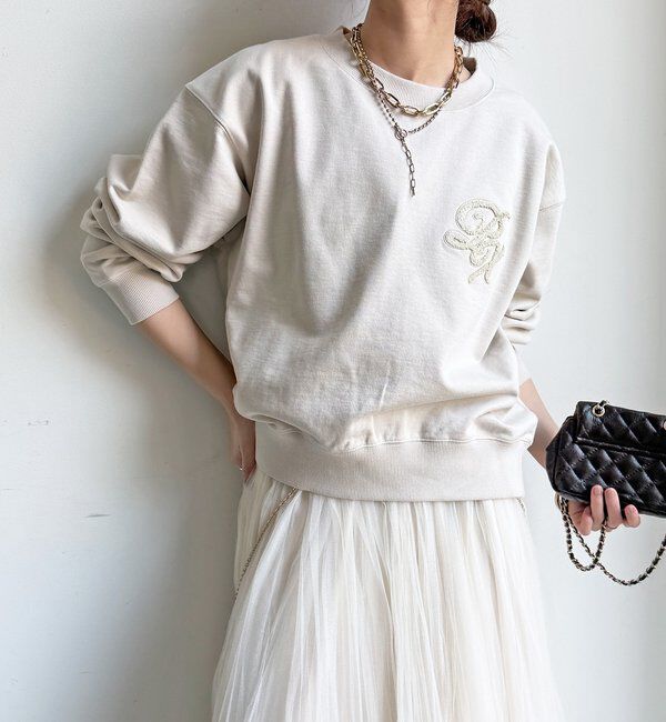  「【WEB限定】裏毛サガラ刺繍バックジッププルオーバー」|Tシャツ・カットソー|