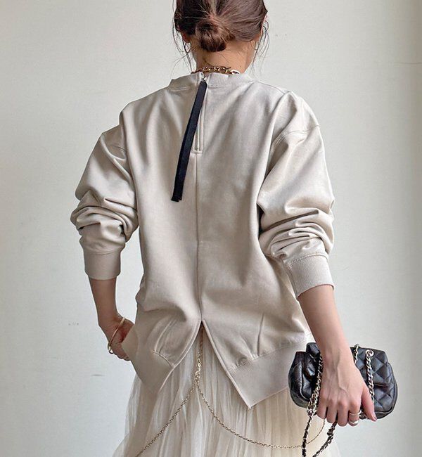  「【WEB限定】裏毛サガラ刺繍バックジッププルオーバー」|Tシャツ・カットソー|