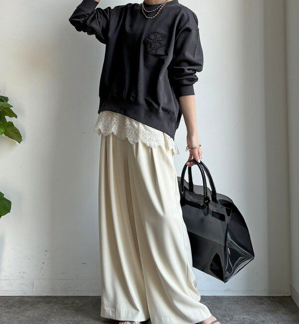  「【WEB限定】裏毛サガラ刺繍バックジッププルオーバー」|Tシャツ・カットソー|