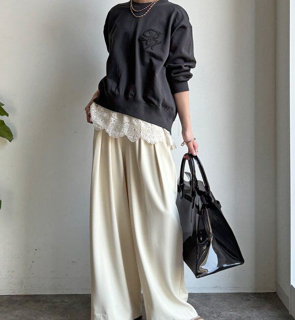  「【WEB限定】裏毛サガラ刺繍バックジッププルオーバー」|Tシャツ・カットソー|