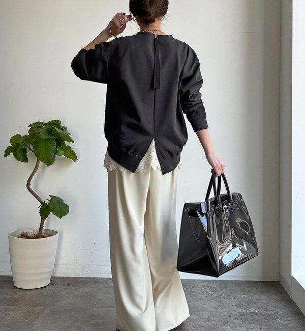  「【WEB限定】裏毛サガラ刺繍バックジッププルオーバー」|Tシャツ・カットソー|