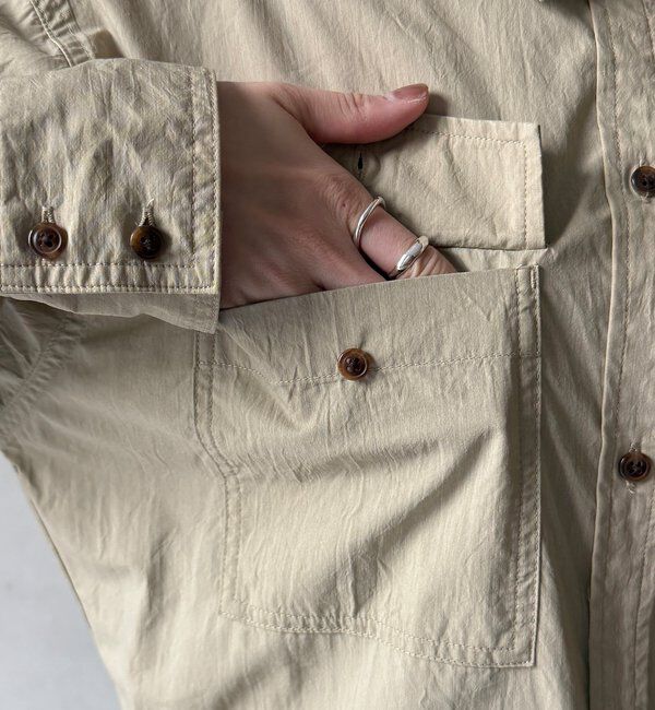  「【WEB限定】ワイヤーカラーロングシャツワンピース」|ワンピース|