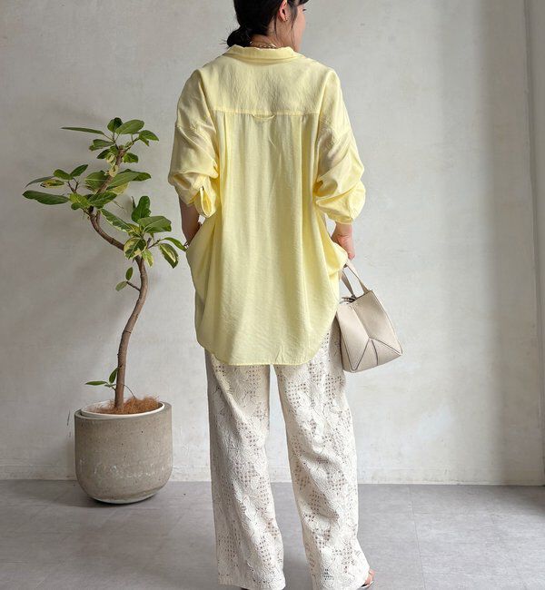  「【WEB限定】フラワーコードレースイージーパンツ」|チノ|