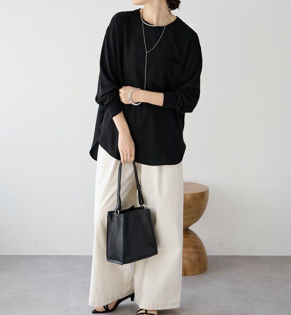  「【さらっと着やすい！/冷房・日焼け対策◎】ジョーゼットポケットブラウス」|シャツ・ブラウス|